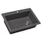 Ruvati 33"x22" Dual-Mnt Granite Composite Sgl Bowl Kitchen Sink, Urban Gray RVG1033GR - alternate 3
